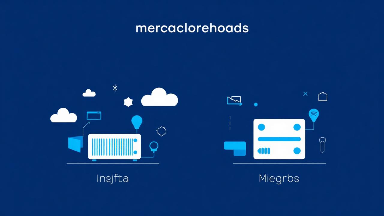 Infographic illustration showing data storage units megabytes and gigabytes