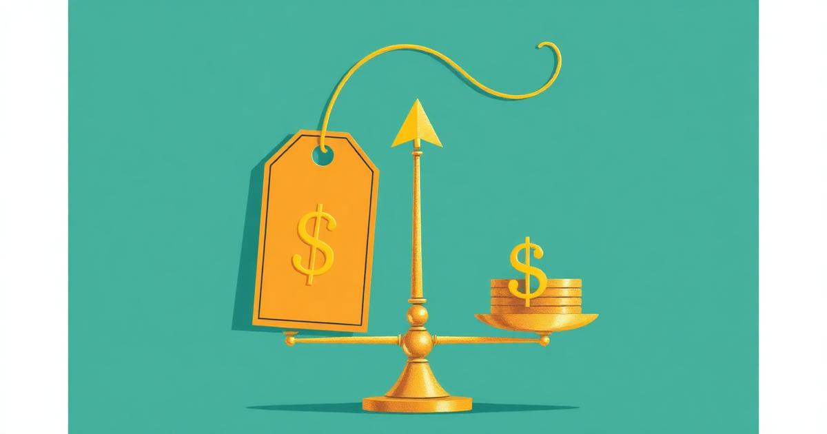 Balance scale illustrating mentorship session pricing strategy with value versus cost comparison